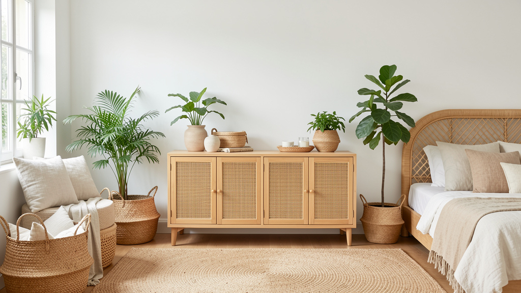 Meuble Bohème en Raphia : L’Art de Sublimer Votre Intérieur au Naturel